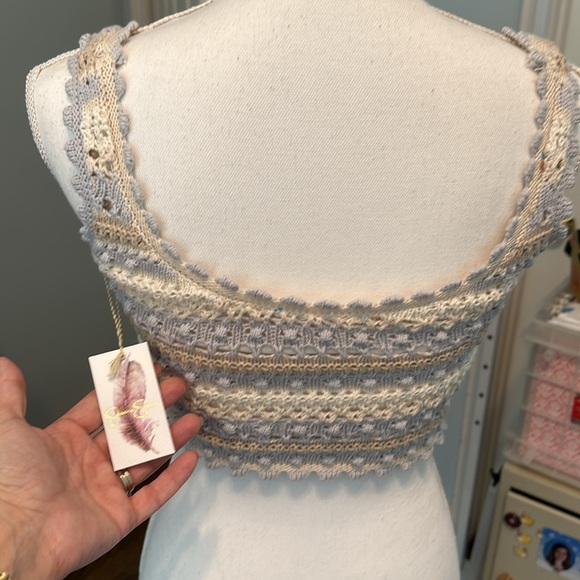 Jessica Simpson Light Blue/Beige Crochet 2 Piece Set.  NWT Size Medium (Both) - Picture 8 of 13